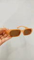 Retro Narrow Rectangular Oval Sunglasses